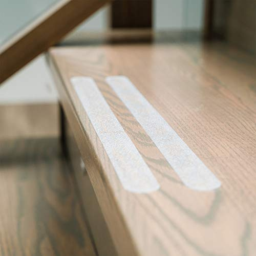 Anti Slip Adhesive Tape Strips. Grip Tape Treads For Stair Treads & Steps. Clear Non Slip Indoor/Outdoor Adhesive Strips 1x15 Non-slip Grip Strips/Tread Runners. Wooden Steps, Safety for Pets/Kids