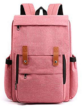 RONGJJ Baby Wickelrucksack, Wickelrucksack, Rucksack Mama Große Kapazität, Mehrere Taschen, mit Kinderwagenhaken 30 * 20 * 43cm, Pink