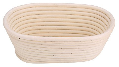 HERCHR Cestino Pane,Cestini Lievitazione Pane Cestino Lievitazione Pane Cesto Lievitazione Pane da Lievitazione in Naturale Rattan Fatti a Mano per Lievito,21×14×8 cm,Ovale