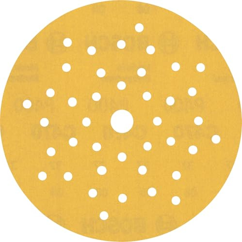 Bosch 50x EXPERT C470 Schleifblatt Mehrloch (für Farbe auf Holz, Hartholz, Ø 125 mm, Körnung 400, Professional Zubehör Exzenterschleifer, Schwingschleifer)