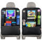 Huckaboo Car Seat Organiser - Kids Back Seat Organiser, Storage Pockets, Screen Holder, Black, 2 Pack