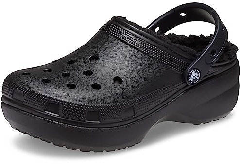 Crocs Classic Platform Lined Clog Black Size 5 UK Women