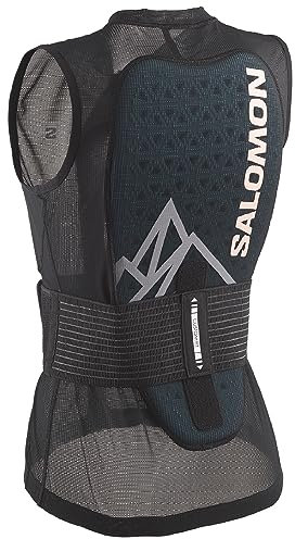 Salomon Flexcell Pro Weste Damen Rückenschutz Ski Snowboarden MTN, Anpassungsfähiger Schutz, Atmungsaktivität und Einfach Anzupassen, Schwarz, S