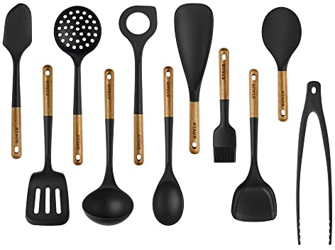 Staub Silicone Cooking Utensils, 11, Black