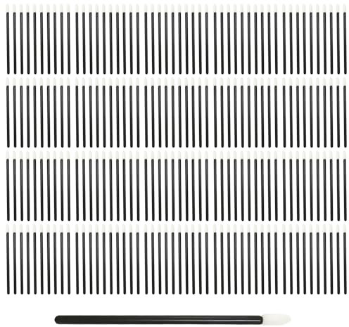 MEMOFYND Lot de 200 pinceaux à lèvres, pinceau anti-cernes, applicateur de rouge à lèvres, outil de maquillage pour femmes et filles (Noir)