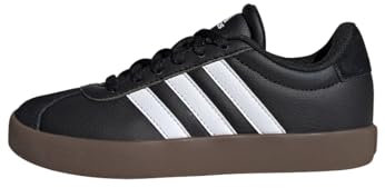 adidas Unisex Kinder VL Court 3.0 Shoes, Core Black/Cloud White/Gum, 40 EU