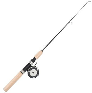 Fabater EIS-Angelrute, Ultraleichte Winter-EIS-Angelrolle und Angelruten-Kombination, 29,5 Zoll Teleskop-Angelrute, Spinnrollen mit Eva-Griff, Reise-Salzwasser-Süßwasser-Angelgeschenke