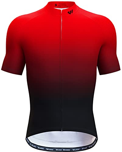 Lo.gas Cycling Jersey Men Short Sleeve Bike Biking Shirts Full Zip with Pockets Road Bicycle Clothes