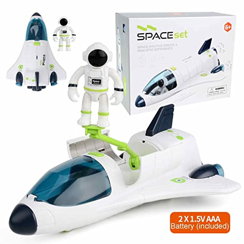 Steadybombb Toys spatiaux pour Enfants 3-8, Space Rocket Shuttle Astronaut Toys Spaceship Rocket Rover Adventure avec Lumières et Sons