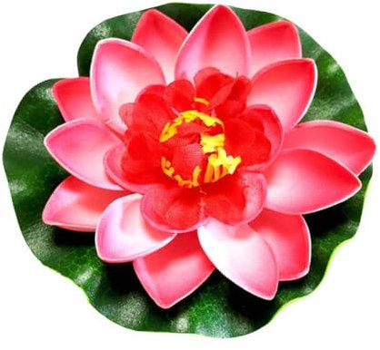 DTREELS 1 fleur artificielle flottante en mousse, fleur de nénuphar pour piscine, jardin, décoration de faux étang, poisson décoratif W7u0