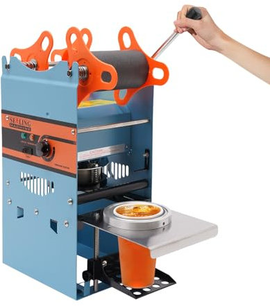 Taza de té manual taza de té de leche máquina de sellado Bubble Milk Tea Aproximadamente 300 tazas/h 300W máquina de cierre de latas máquina de té burbuja máquina de sellado de sílaba máquina de
