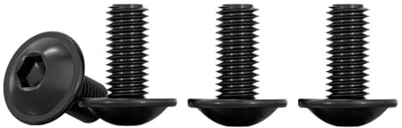 Drenky Bullone Meccanico con Esagono Incassato e Flangia M4x12mm Viti a Testa Bombata Acciaio Inox A2 V2A Elevata Durezza Viti a Macchina Filettatura Completa Metrica, 50 Pezzi