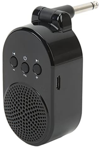 LUNWJJIP Récepteur d'amplificateur de Mini Prise d'ampli de Guitare, émetteur Audio sans Fil en métal Noir avec Batterie 1850mah, Rechargeable for Instruments électriques de Basse de Guitare