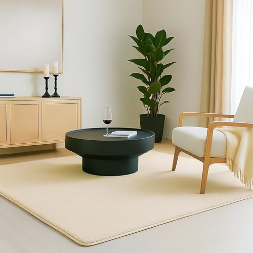 VOUNOT® Tappeto Morbido a Pelo Corto 240x340 cm, per Salotto e Camera da Letto, Lavabile in Lavatrice, con Doppio Sistema Antiscivolo, Stile Moderno, Beige