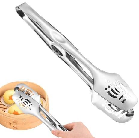 Pinze per cucinare, pinzette in acciaio inox per barbecue, pinzette da portata | per cucina, ristorante, grigliare, friggere, pasta, insalata, torte, pane, barbecue e buffet