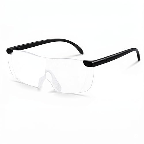 NOMEAROD Hands-Free Magnifying Glasses, B Frame, Wide-View 180° Wearable Magnifier for Close Work, Reading, Crafts, Jewelry & Hobby(1 Pack)