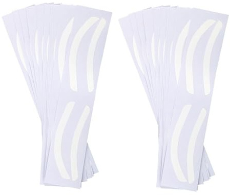 Plantillas de cejas, kit de modelado de cejas, 50 pares de calcomanías profesionales, cinta adhesiva para teñir maquillaje, plantillas moldeadoras de cejas, necesidades de salón para alineación