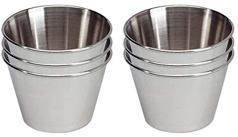 EUROXANTY | Set de 6 | Flaneras Individuales Acero Inoxidable | Postres | Reposteria | Molde Flanera (Ø7 cm)