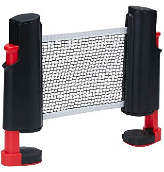 Komonee Retractable Ping Pong Net Portable Table Tennis Net Rack Tables Office Desk Home Kitchen or Dining Table