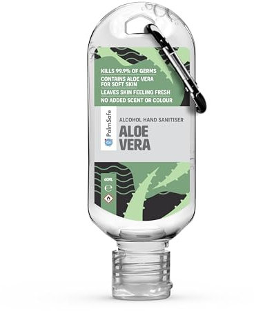 Palm Safe Aloe Vera Alcohol Hand Sanitiser 60 ml Clip Bottles
