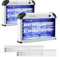 Lámpara Repelente de Mosquitos 2PCS, Matamoscas Eléctrico 2400 V Doble Rejilla, 20 W UV Mosquito Killer Insect Fly Catcher Repelente Interior Electric Insect Killer- Hogar, Cocina, Oficina