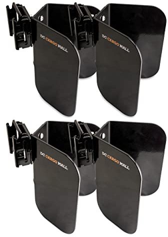 DC Cargo Mall 4-Pack, Motorcycle E-Track Wheel Chock, Black – E-Track Wheel Chock for Dirt Bikes – Supports Tires up to 6” Wide – E-Track Accessories