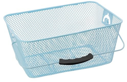 P4B | Hinterradkorb für Kinder in Licht Blau - Happy Kids Rear | Engmaschiges Stahlgeflecht | Zum Einhängen im Gepäckträger | Kinder Fahrradkorb hinten