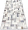 rugsx Teppich Patchwork 21723 grau, Designer, Rechtecke, Kunstleder, Rindsleder, 160x230 cm
