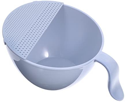 HEMOTON Scolapasta Multifunzionale Per Lavaggio Riso e Verdure in Pp Resistente Con Manico Ergonomico e Laterali Per Drenaggio Rapido Per Cucina Domestica Grigio