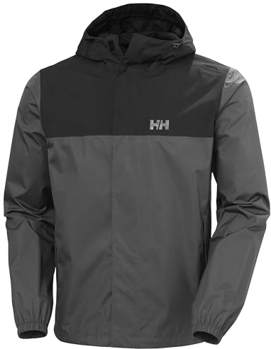 Helly Hansen Men's Vancouver Rain Jacket, Ebony, M