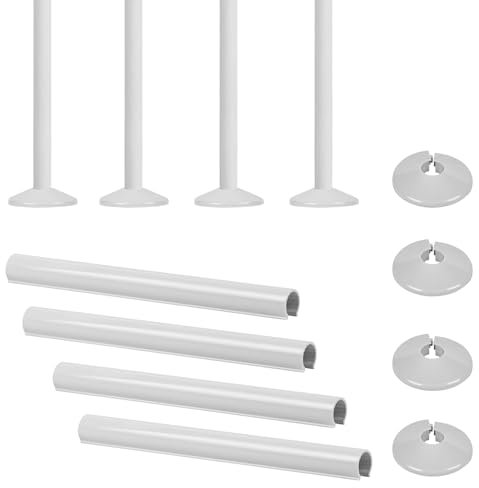 8 Pcs Radiator Pipe Collars, Radiator Pipe Covers White, Pipe Covers Easy to Clean Heating Pipe Decoration Cover Ugly Faucet Pipe Circular Cooling Pipe Can be Used in Various Settings (White)