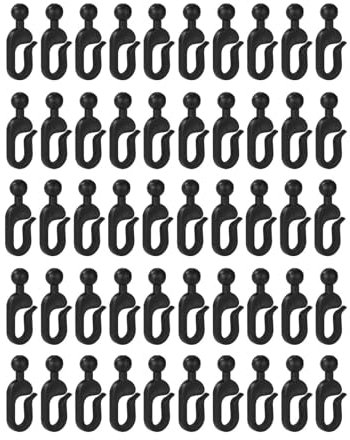 KiBcsLic 50 Pezzi Ganci per Binari per Tende Ganci Scorrevoli per per Casa Hotel