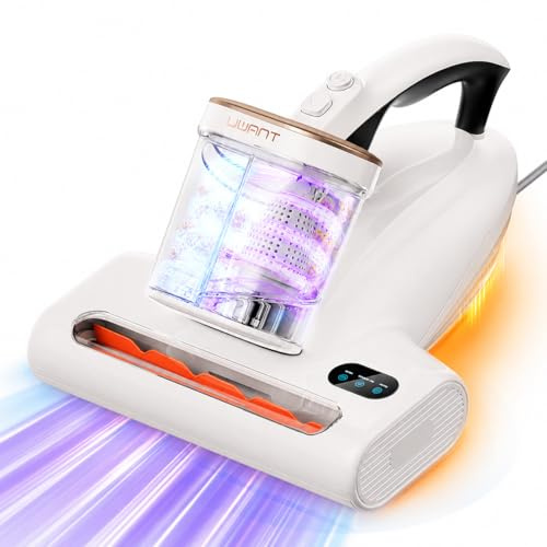 uwant M600 Battimaterasso Antiacaro A Ultrasuoni, Aspirapolvere per Tappeti Potente 15000 Pa, Battitappeto Con Luce UV-C, Display LED, Aria Calda 65°C, Rimozione e Sterilizzazione Acari