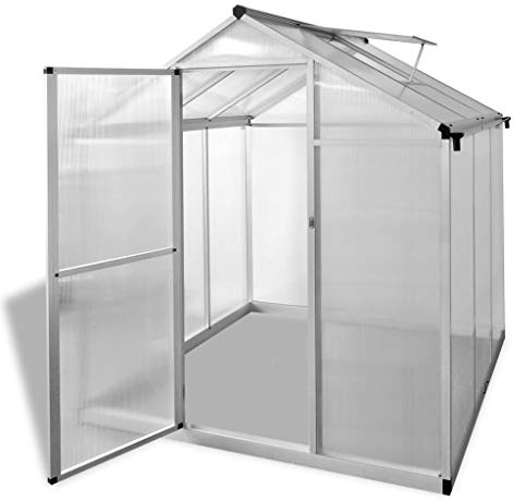 vidaXL Växthus 3,46 m² förstärkt aluminium