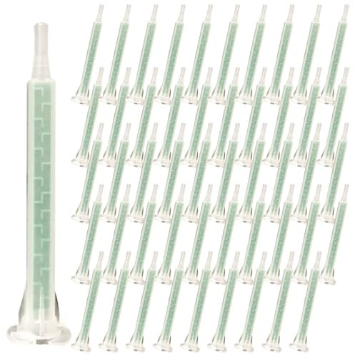 Buse de mélange en plastique, 50Pcs F6-16 Applicatior d'adhésif pour mélangeur de résine statique 50ml, 37ml 83mm AB Colle Applicateur de colle pour cartouche de mélangeur de résine adhésive