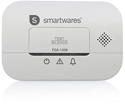 Smartwares FGA-13081 Kohlenmonoxid Melder – 10-Jahre-Sensor – Inklusive 3 Jahres Batterie, Weiß