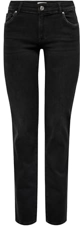 ONLY ONLALICIA Taille Moyenne Straight Fit Jeans | Straight Fit, Casual, Température maximale 30°C programme normal