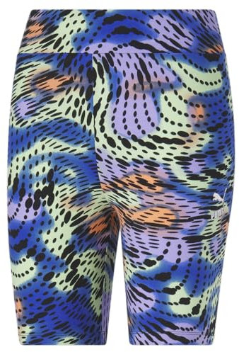 PUMA Damen Classics AOP 17,8 cm Fahrrad-Shorts, leger, Schwarz, Schwarz, M