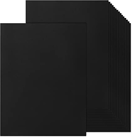 100 ark svart A4 tjockt papper, Goefun 230 g/m² Cardstock skrivarpapper för halloween, inbjudningar, scrapbooking, hantverk, gör-det-själv-kort