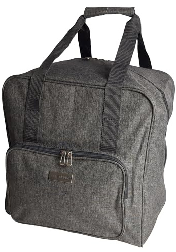 Sewing Online Large Overlocker Bag | Heather Grey | 38 x 36 x 33cm | Carry Bag for Janome, Brother, Singer, Bernina and Most Overlockers