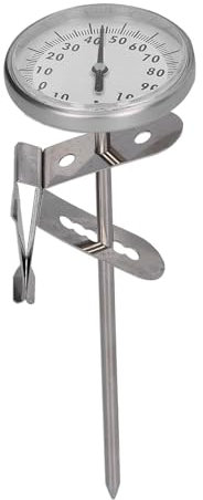 Thermomètre De Cuisine Pour la Cuisson, Thermomètre Alimentaire, Thermomètre à Lait Pour Cuire à la Vapeur, Thermomètre à Café Au Lait En Acier Inoxydable Pour Cuisine Restaurant