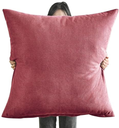 Supermjukt kuddfodral 50x50, 60 x 60,70x70,80x80 cm Kvadratiskt Extra stort kuddfodral för king size-bäddar Dekorativa kuddfodral för kuddar Bäddsoffa Soffa (Color : Burgundy, Size : 70x70cm 1pc)