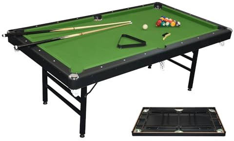 Tavolo da Biliardo Pieghevole Grifone 214 cm - Leggero, Salvaspazio con Piedini Regolabili e Sistema di Recupero Biglie