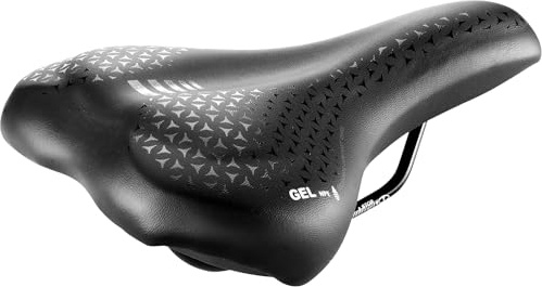 Sadel Montegrappa Asola 6200 Gel Cykel City Bike Färg Svart Skydd i Konstläder