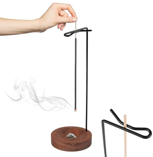 Incense Holder for Sticks, Upside Down Incense Stick Holders, Wooden Incense Burner Ash Catcher Catching for Yoga Meditation Spa Home Decor (10.23 * 3.45In)