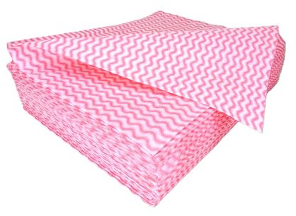 Wischtücher perforiert Putzlappen Spültuch 33 x 55 cm pro Pack 50 Stück - rot - Sparset - 5 Pack