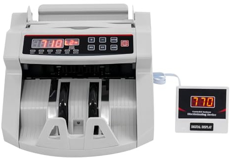 Compteuse de billets, de billets, portable, avec indicateurs LED, 900 feuilles/min