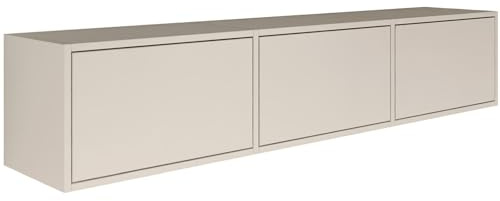 Selsey TV Lowboard - Kaschmir Farbe Moderne Fernseher Kommode 150 x 30 x 30 cm (BxTxH) TV Unterschrank für Wohnzimmer Schrank mit Klappen Push to Open Lowboard Hängend TV Cabinet Wandmontage