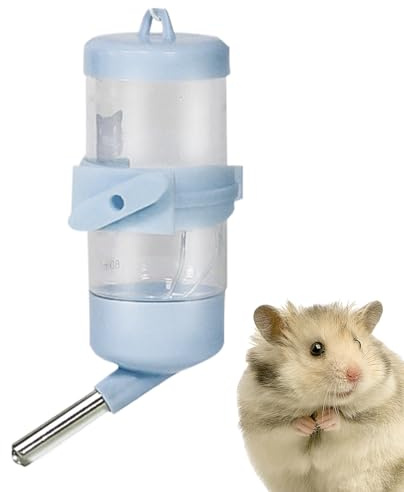 Vattenflaska för hamster – No Drip Bunny Dispenser med kullager | 80ml PP burdrickare för Gerbil dvärg igelkottsiller | Leakproof Small Pet Habitat Hydration Accessory