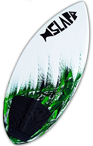 USA Made Slapfish Skimboards 52 Fiberglass & Carbon - No Rider Weight Limit - with Traction Deck Grip - Kids & Adults - 4 Colors… (Green BLEMISHED Board)